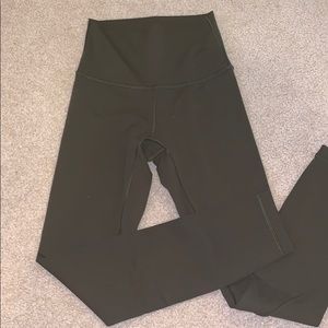 Olive Green Lululemon Capri Leggings
